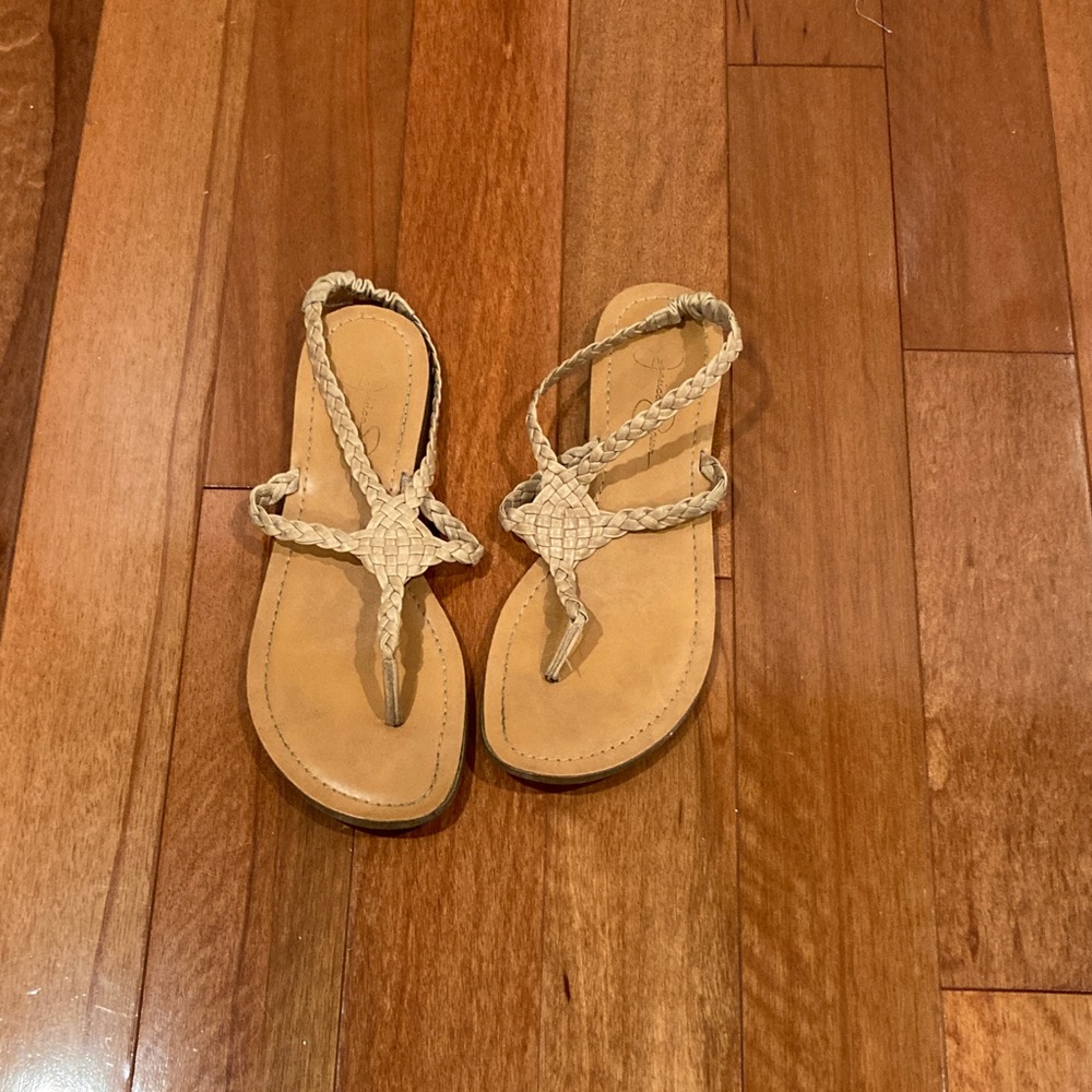 Jessica Simpson Tan Braided Sandals